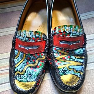 Painted Weejuns Bass Diane Sz 8.5 Womens